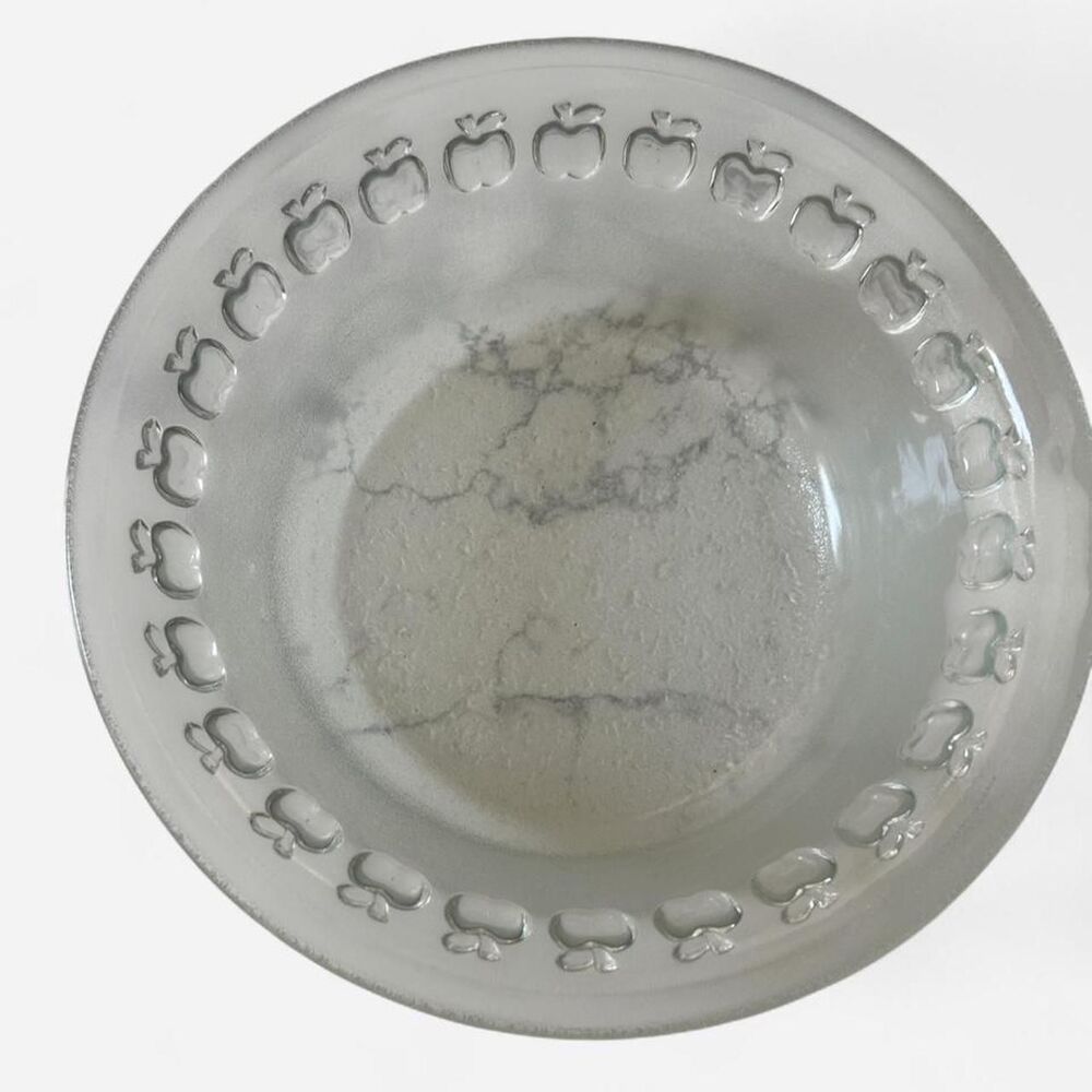 Large Apple Embossed Glass Salad Serving Bowl